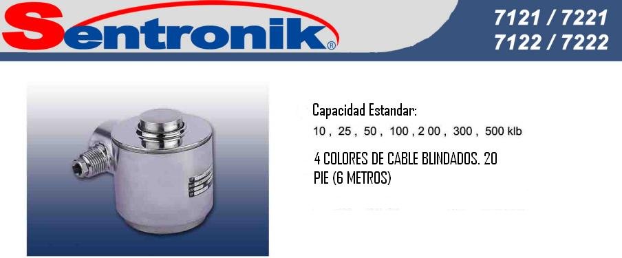 Capacidad de Celda de carga compresion Sentronik 7121